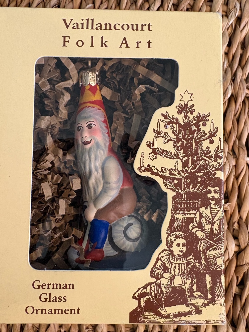 Vaillancourt Ornament Father Christmas on Snail New in Box